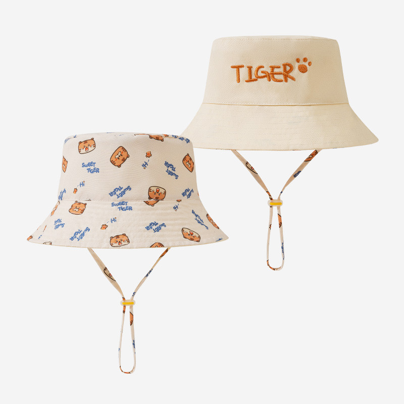 Embroidery Hat Machine - Letter Embroidered Baby Bucket Hat Double