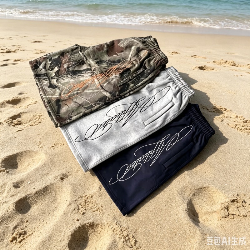 Embroidery Hat Machine - American Letter Embroidered Shorts Men Y2K