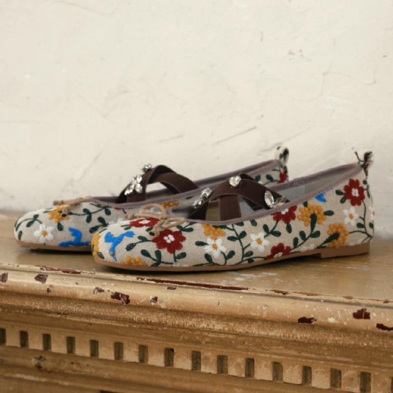 Embroidery Flower Ballet Flats – обзор и цена Embroidery Yes