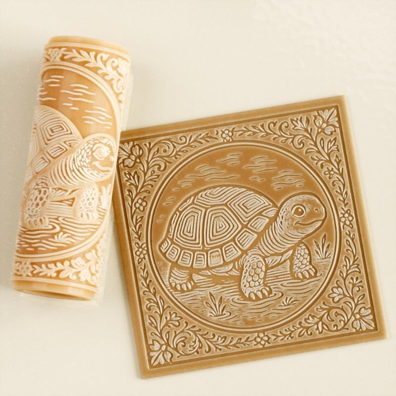 Flower Skull Clay Tile Roller  – обзор и цена Embroidery Texture