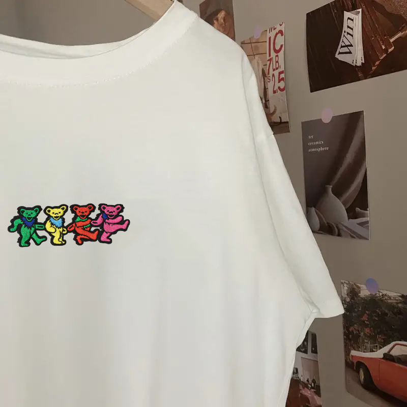 1PC Grateful Dead Dancing Bear – обзор и цена Embroidery Hat Machine
