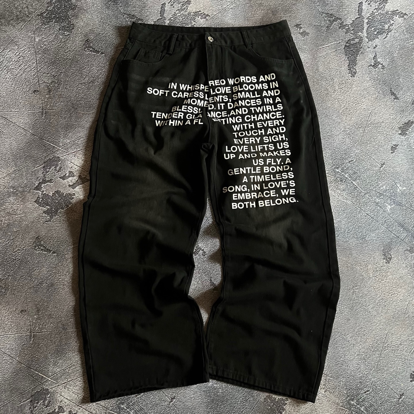 American Pattern Letter Jeans  – обзор и цена Embroidery Origin