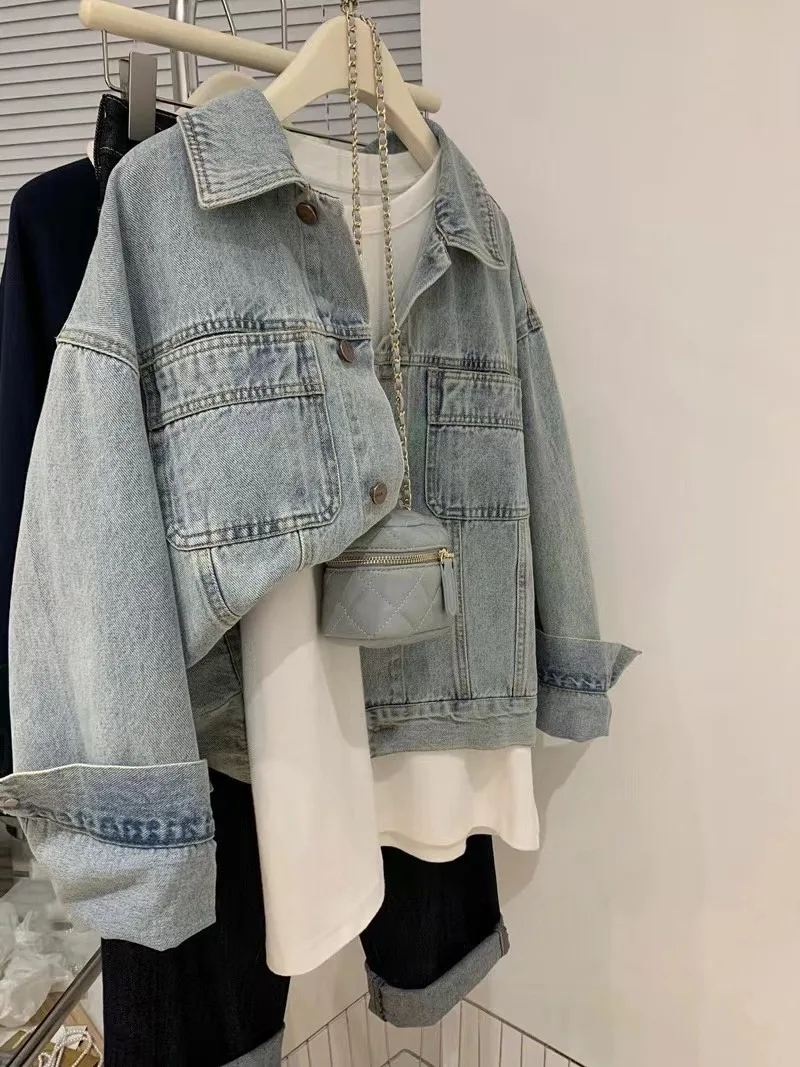Denim Coat Women Y2k Spring Au – обзор и цена Embroidery Gothic