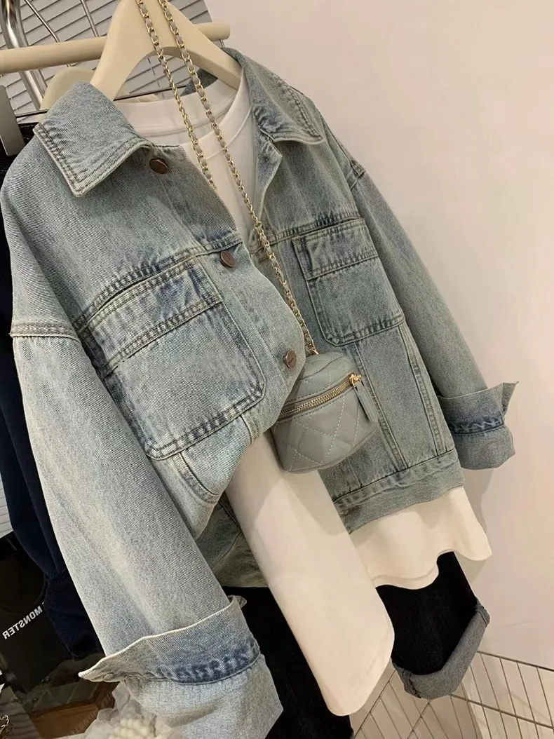 Denim Coat Women Y2k Spring Au – обзор и цена Embroidery Gothic