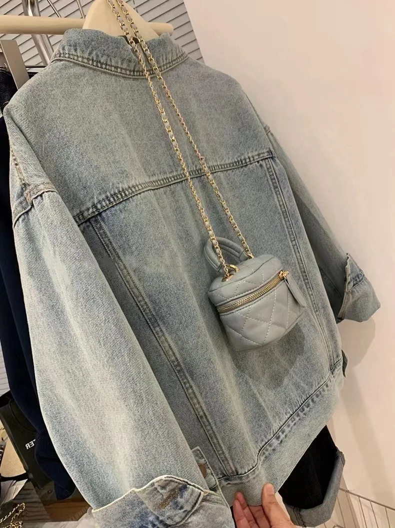 Denim Coat Women Y2k Spring Au – обзор и цена Embroidery Gothic