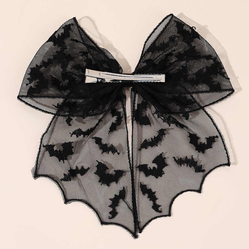 Halloween Bat Bow Hair Clips B – обзор и цена Embroidery Gothic