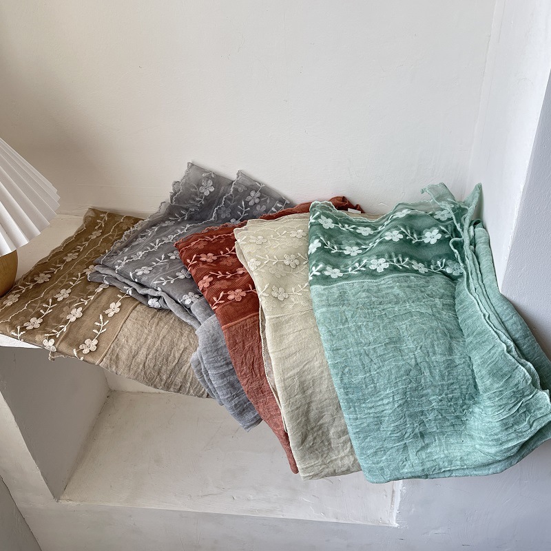 Cotton Linen Lace Splicing Sca – обзор и цена Embroidery Towel