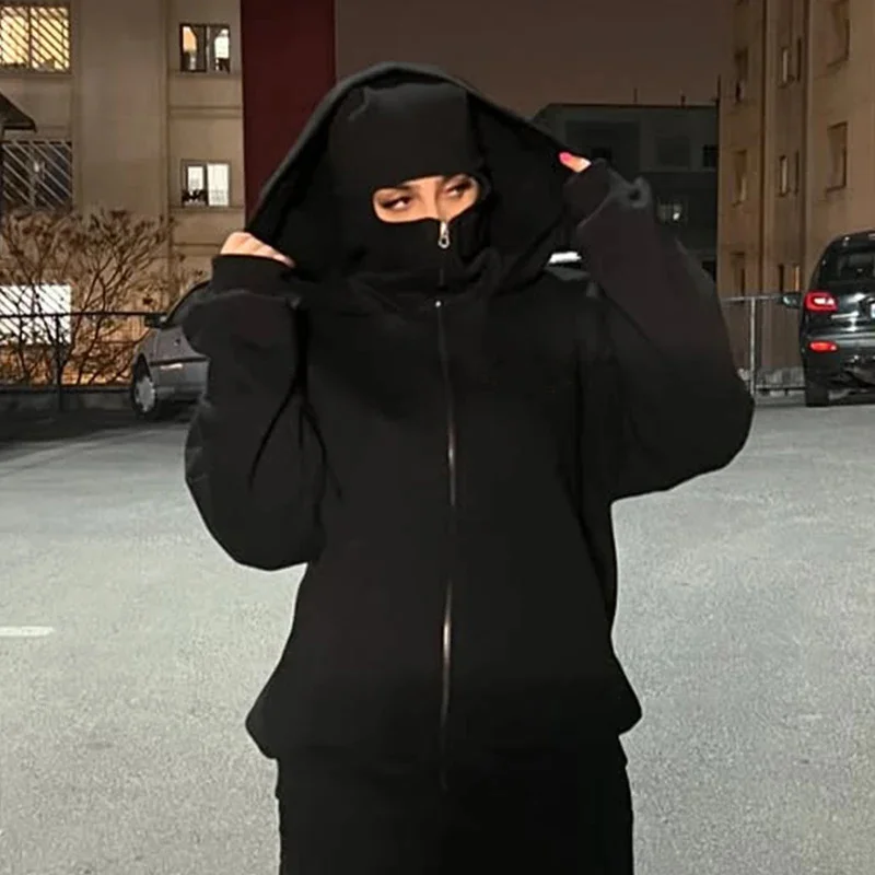 Balaclava Men Zip Hoodie Winte – обзор и цена Embroidery Zip Up Hoodie