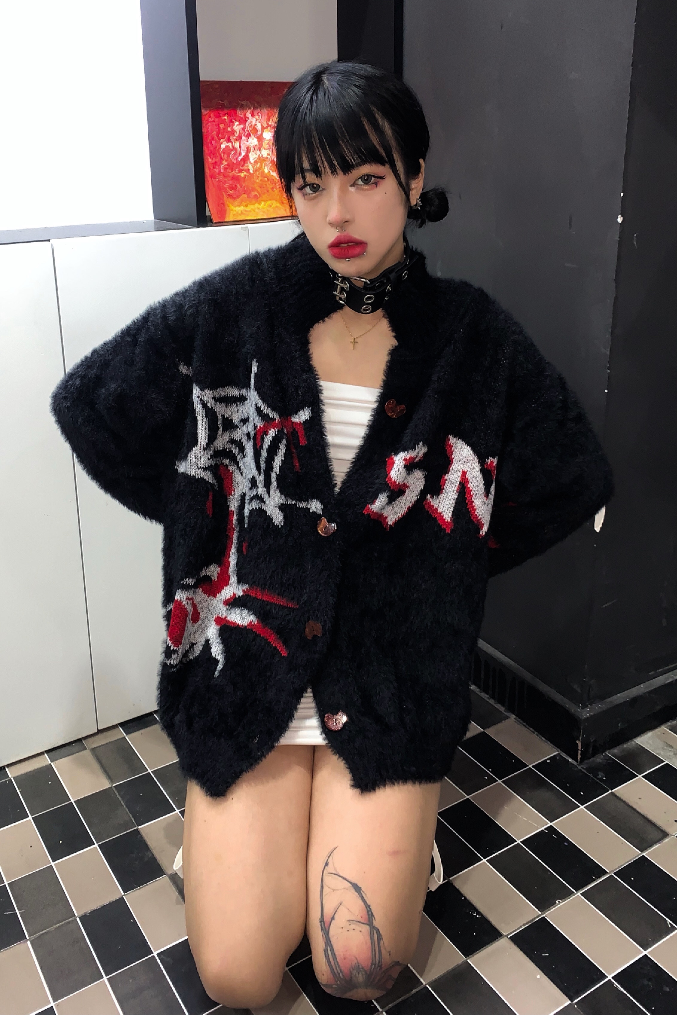 Y2k Fashion Women's Sweater Si – обзор и цена Embroidery Gothic