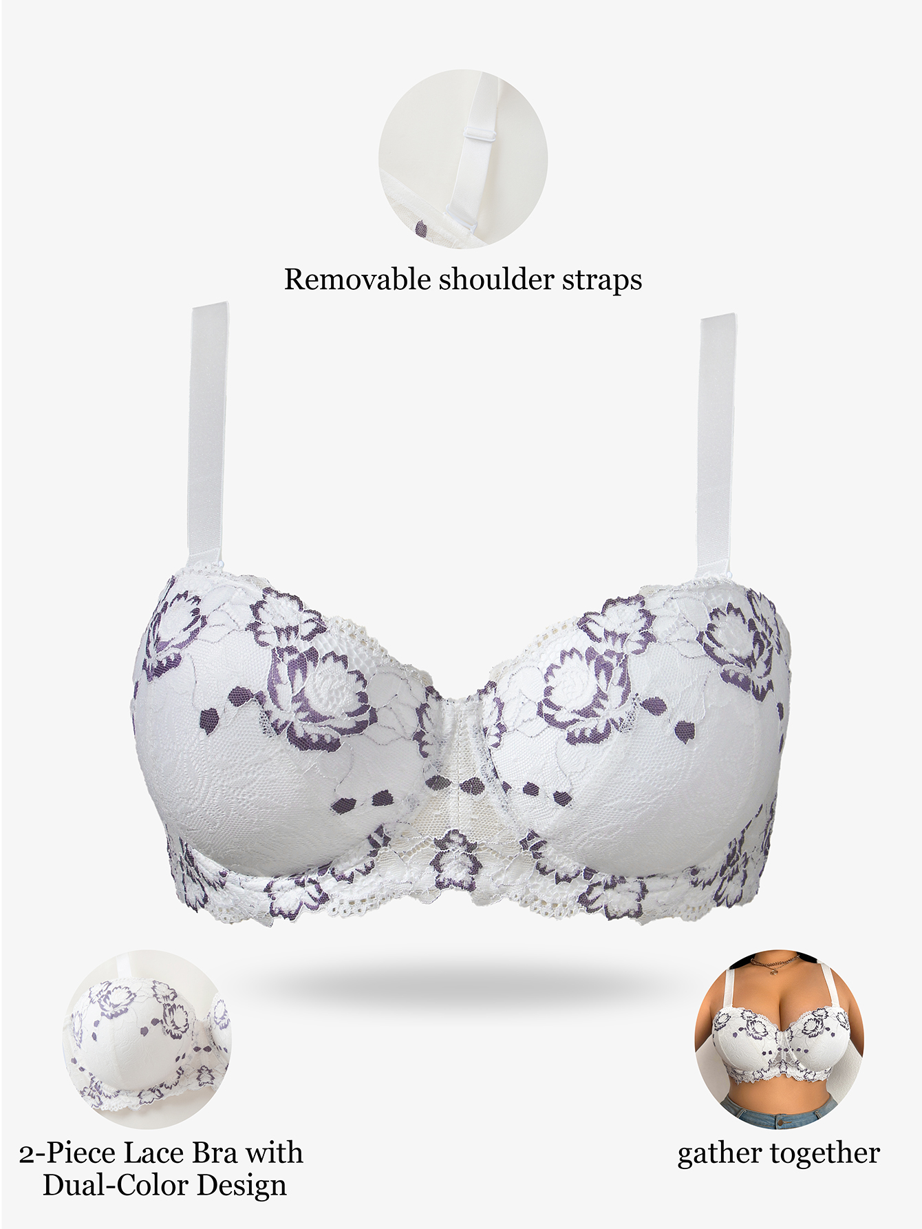 Plus Size Lace & Embroidery Wo – обзор и цена Embroidery Underwear