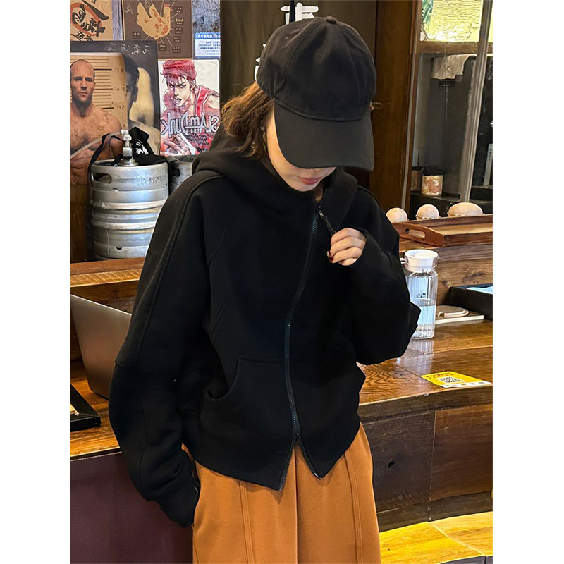 Women Solid Hoodies Fleeced Sh – обзор и цена Embroidery Zip Up Hoodie