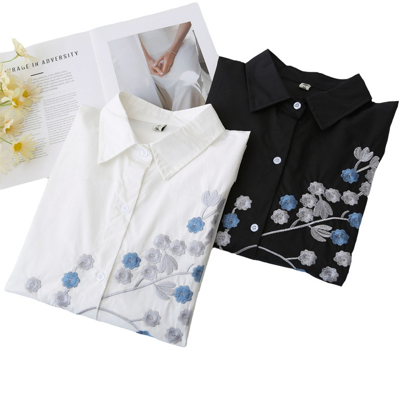 Women Plus Size Long Sleeve Co – обзор и цена Embroidery Shirt