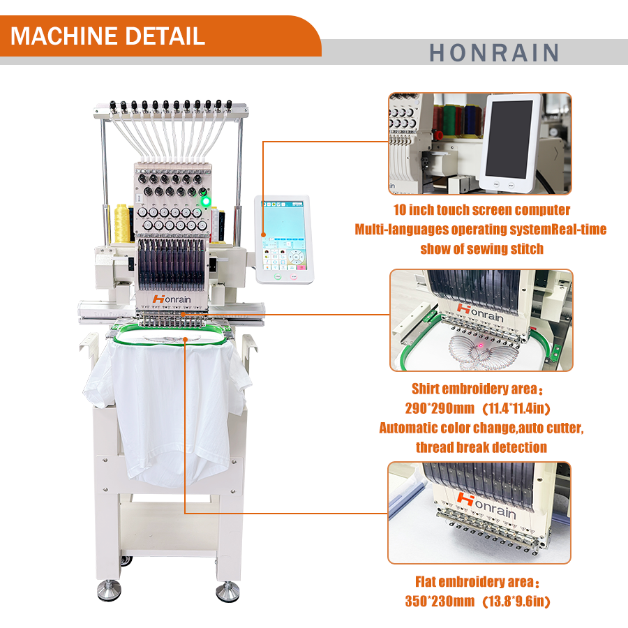 Factory Price Computerized Emb – обзор и цена Embroidery Hat Machine