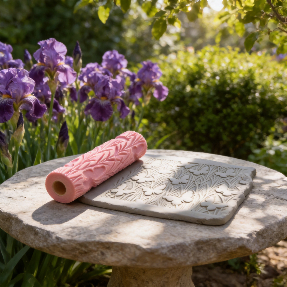 DIY Pottery Craft Rolling Pin  – обзор и цена Embroidery Texture
