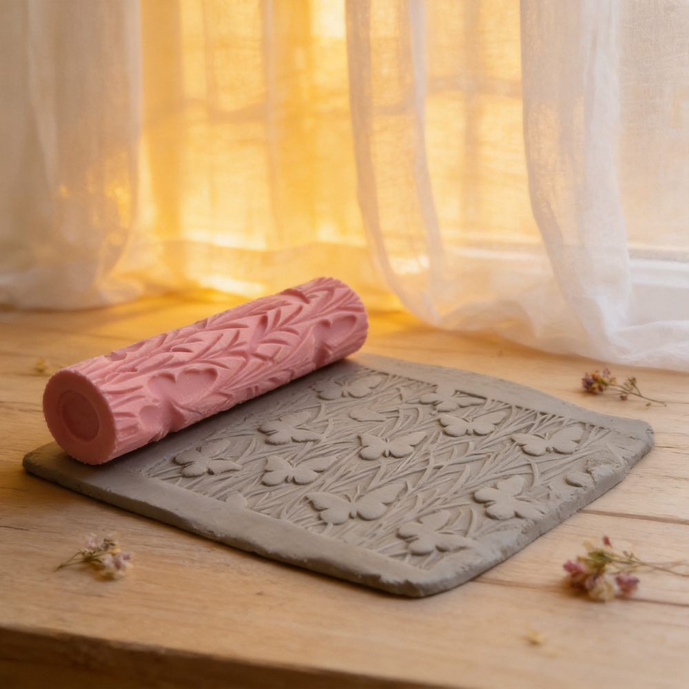 DIY Pottery Craft Rolling Pin  – обзор и цена Embroidery Texture