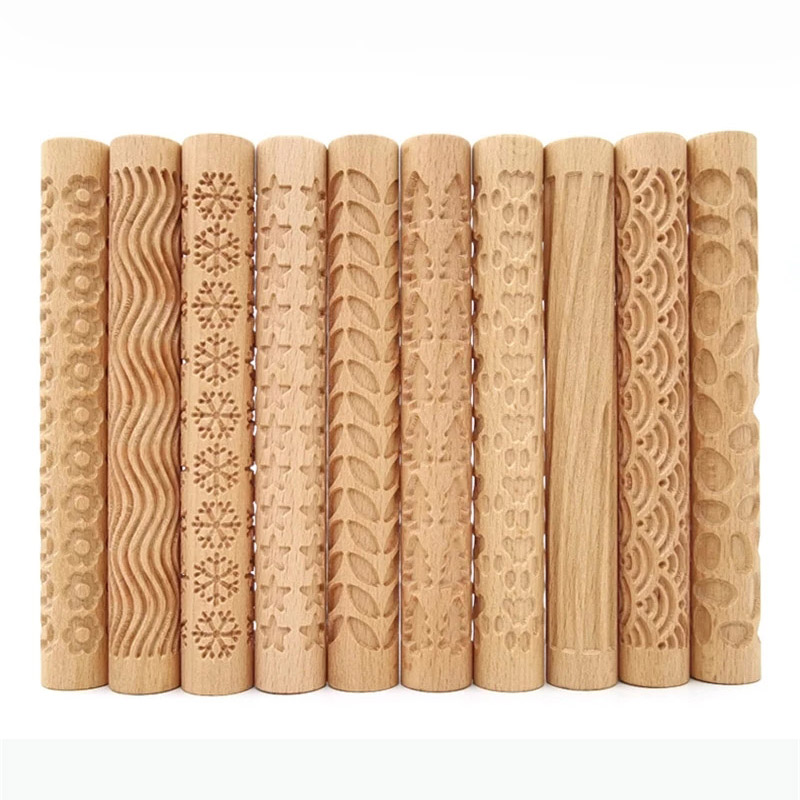 Wooden Texture Rolling Pin Cer – обзор и цена Embroidery Texture
