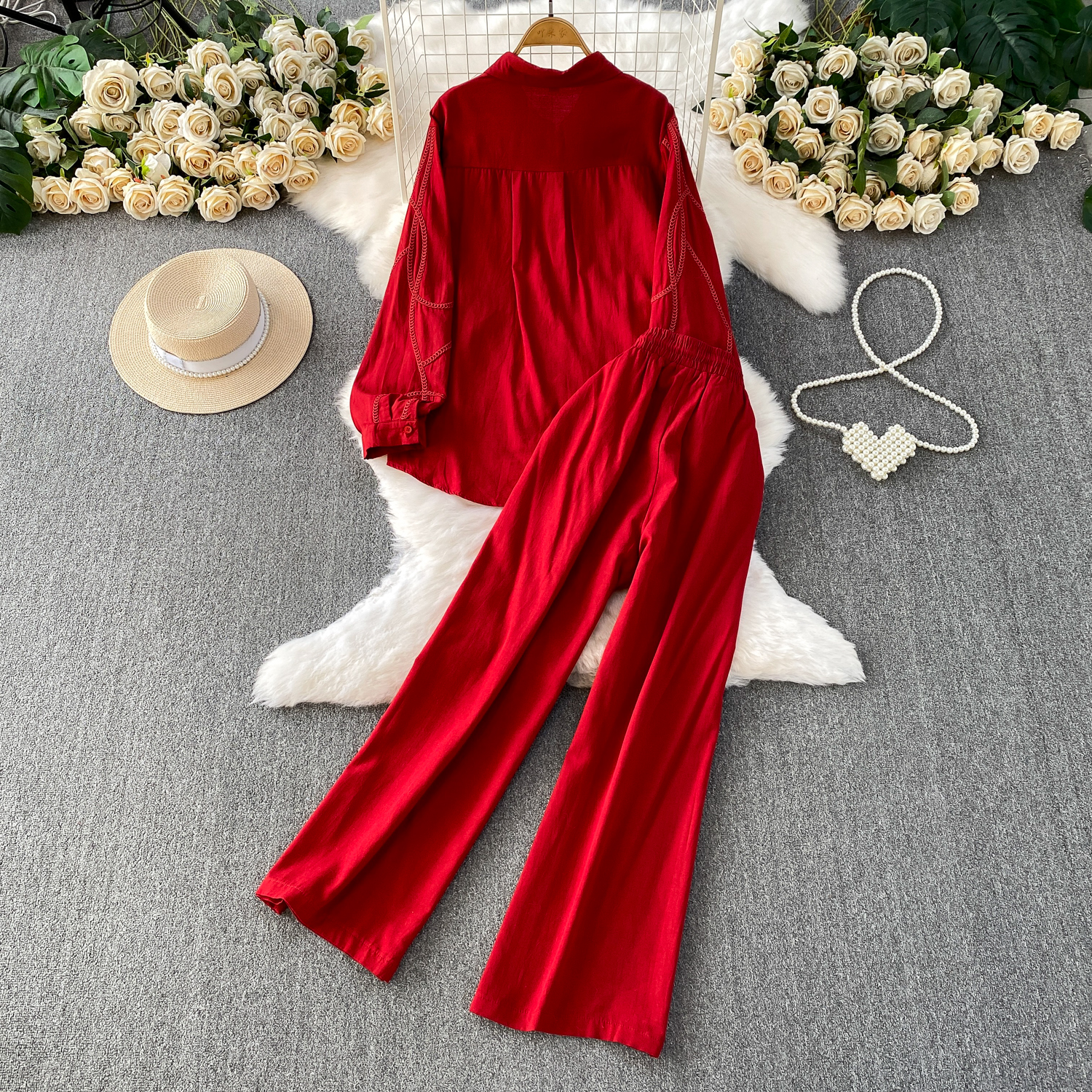 Autumn French Women's Matching – обзор и цена Embroidery Men Shirt
