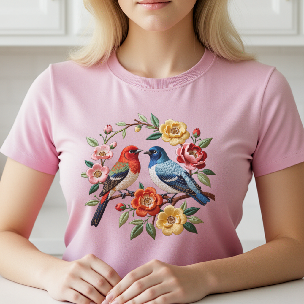 1 Piece of Bird Pattern Clothi – обзор и цена Embroidery Shirt