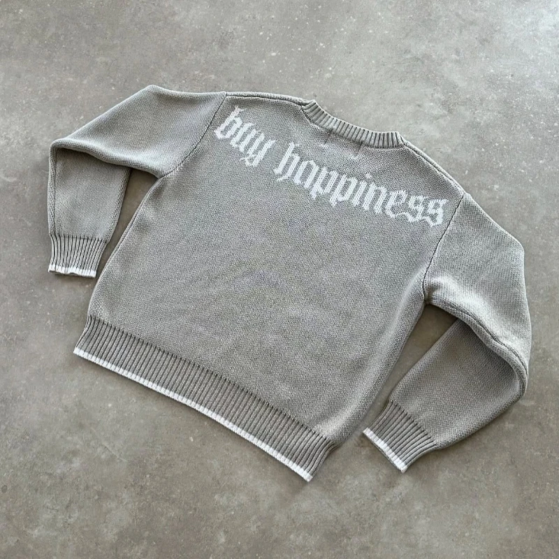 Harajuku Casual gold Sweaters  – обзор и цена Embroidery Gothic