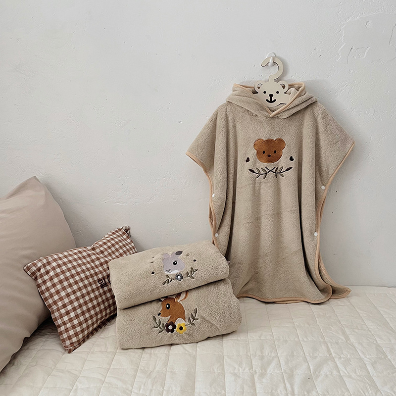 Children's Coral Fleece Cloaks – обзор и цена Embroidery Towel