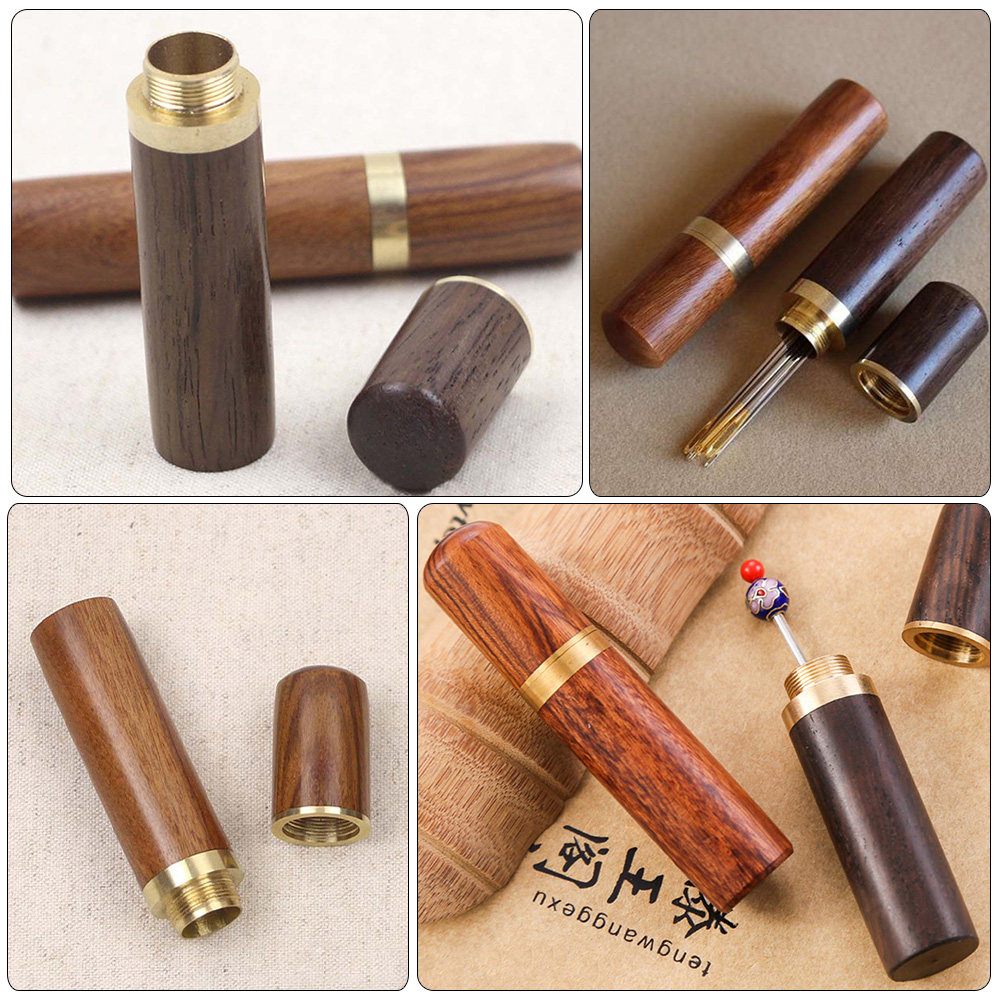 4Pcs Needle Case Wooden Style  – обзор и цена Embroidery Texture