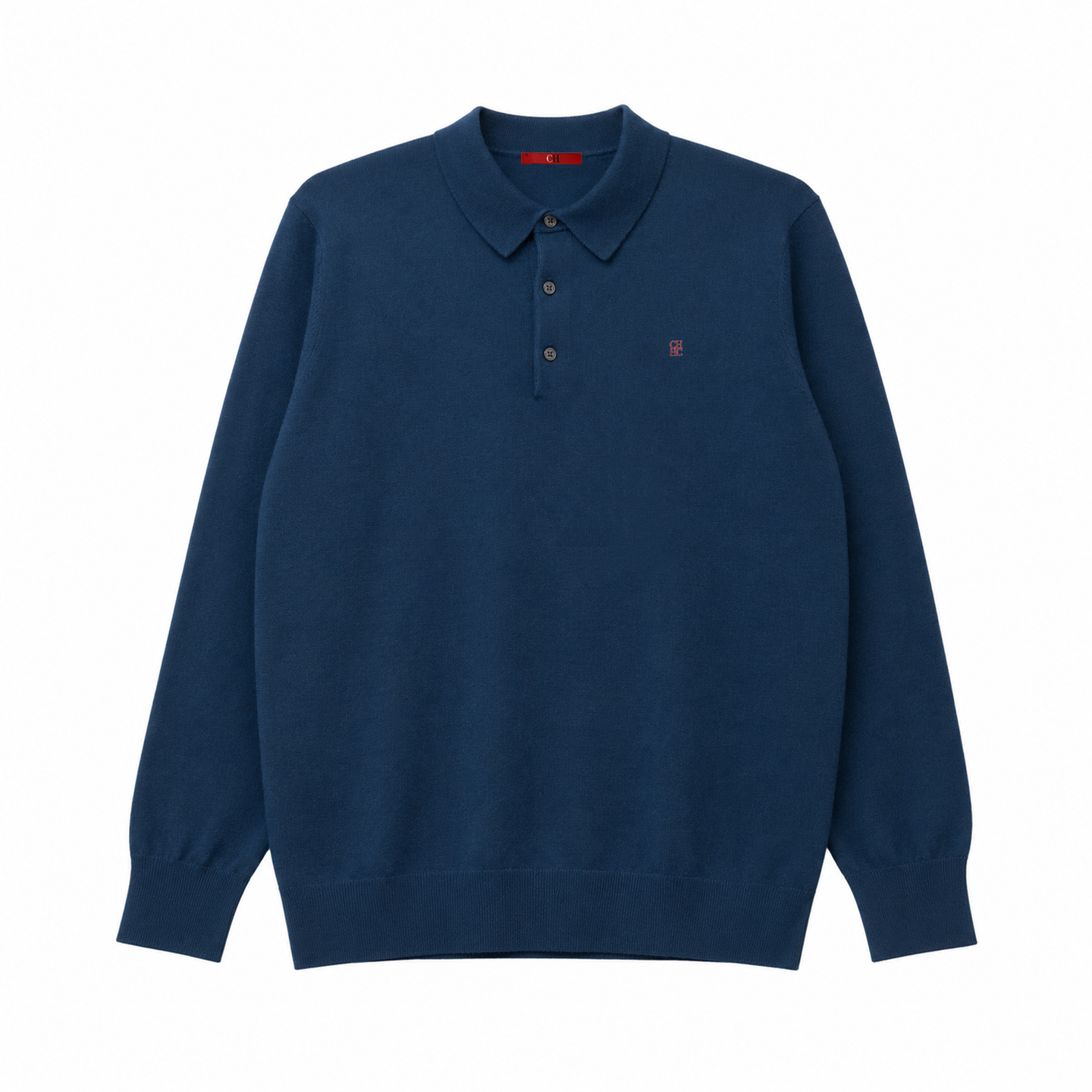 CH Men's Knit Polo Shirt Long  – обзор и цена Embroidery Men Shirt