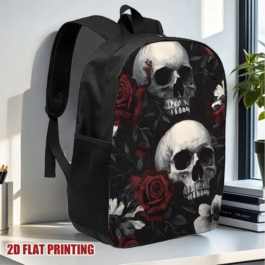 Gothic Skull Floral Backpack B – обзор и цена Embroidery Gothic