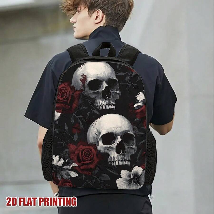 Gothic Skull Floral Backpack B – обзор и цена Embroidery Gothic