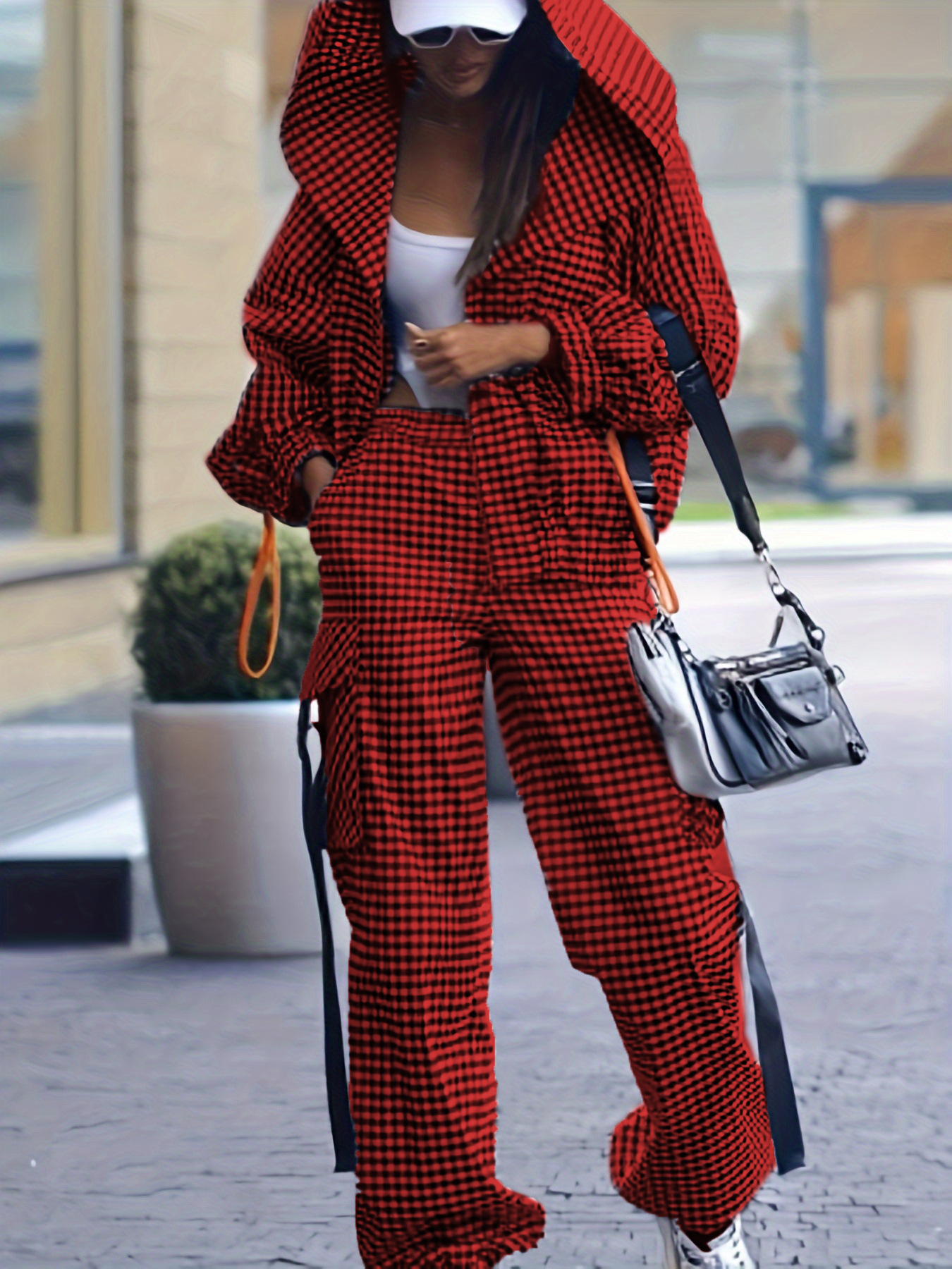 Spring Autumn Casual Plaid Pri – обзор и цена Embroidery Zip Up Hoodie