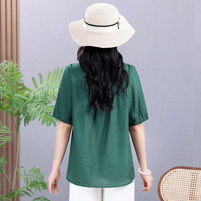 Summer Elastic Tee Shirt Solid – обзор и цена Embroidery Shirt