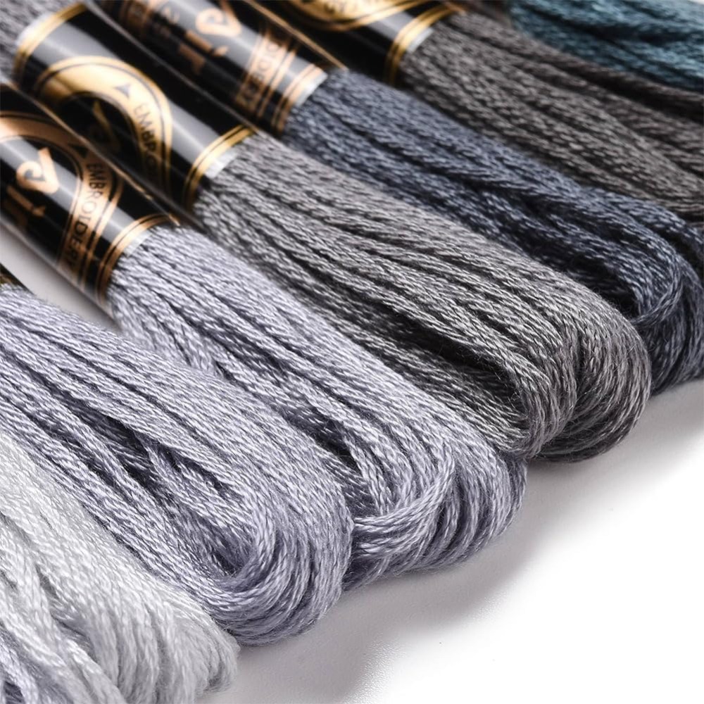 8 Skeins 70 Yards Grey Friends – обзор и цена Embroidery Yarns