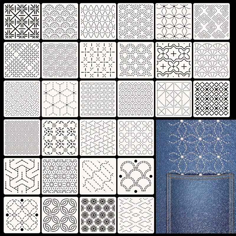 30Pcs Embroidery Templates DIY – обзор и цена Embroidery Yarns
