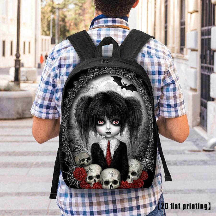 Gothic Skull And Rose Print Ba – обзор и цена Embroidery Gothic
