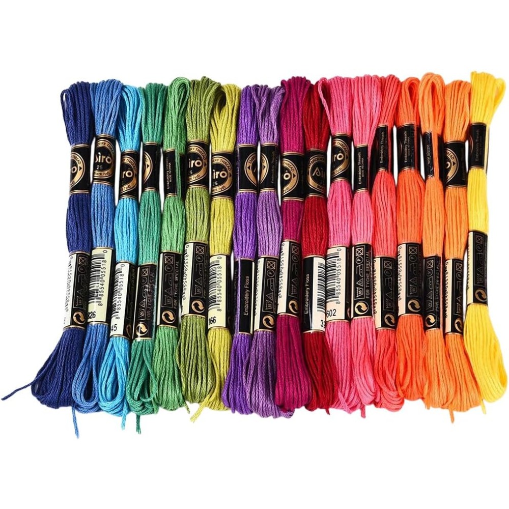 18 Skeins 157.5 Yards Colorful – обзор и цена Embroidery Yarns