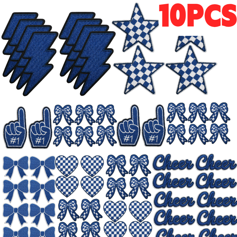 10PCS Bulk Blue Game Day Cheer – обзор и цена Embroidery Design Love