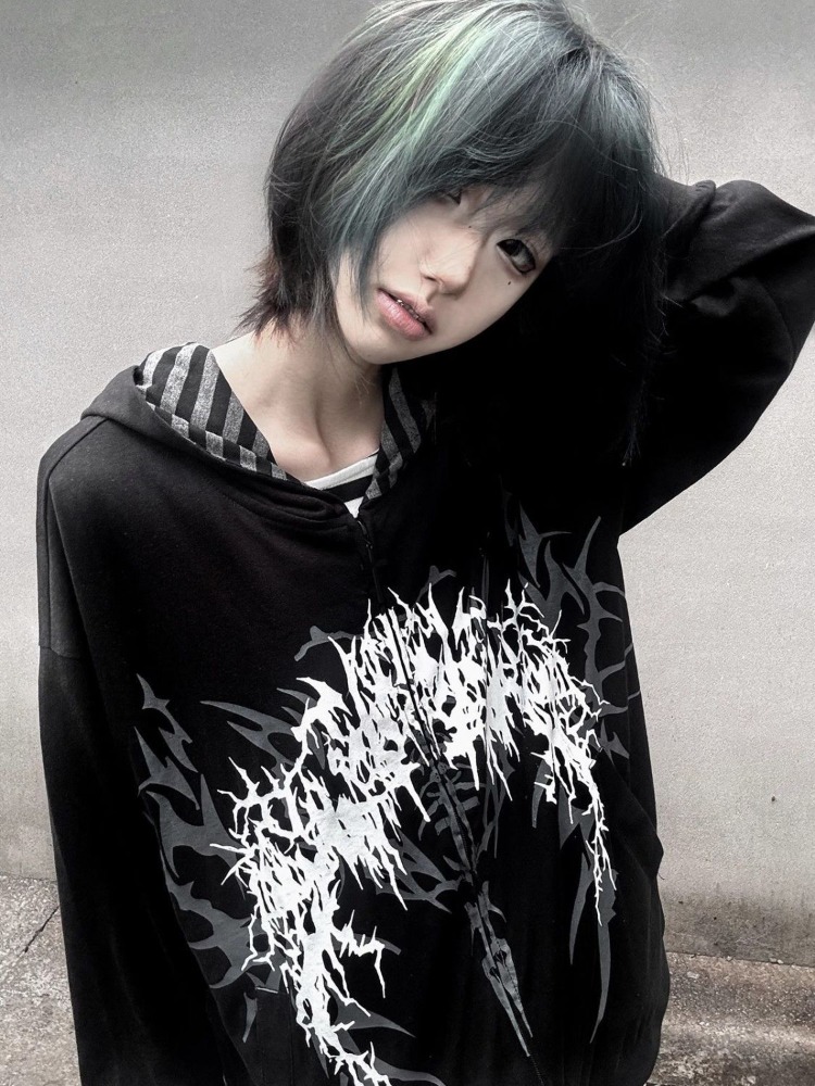 Subculture Y2k Japanese Hooded – обзор и цена Embroidery Zip Up Hoodie