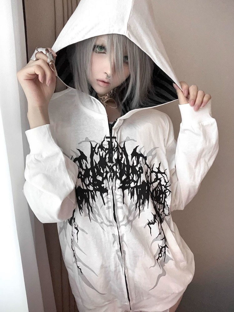 Subculture Y2k Japanese Hooded – обзор и цена Embroidery Zip Up Hoodie
