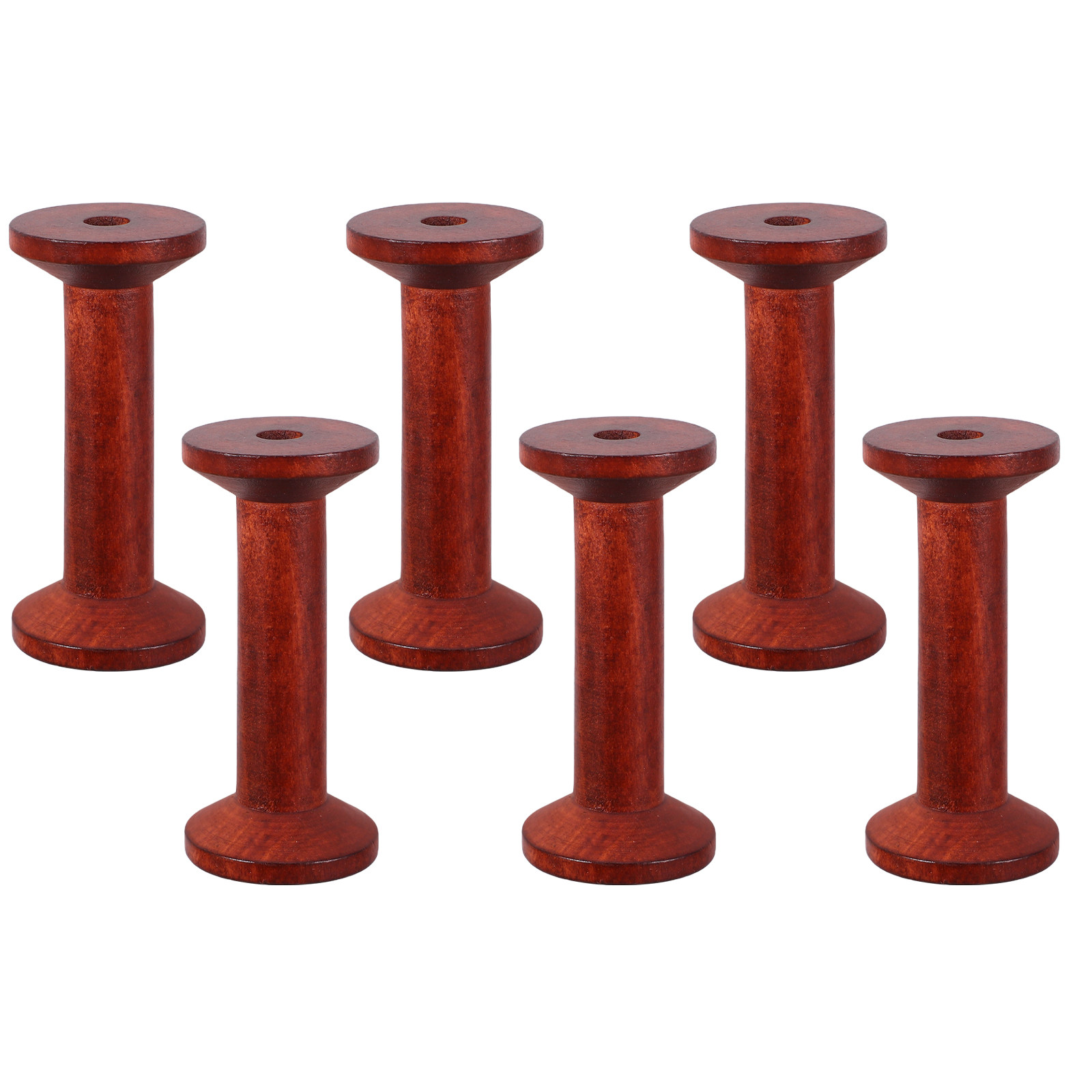 6Pcs Wooden Empty Spools for C – обзор и цена Embroidery Yarns