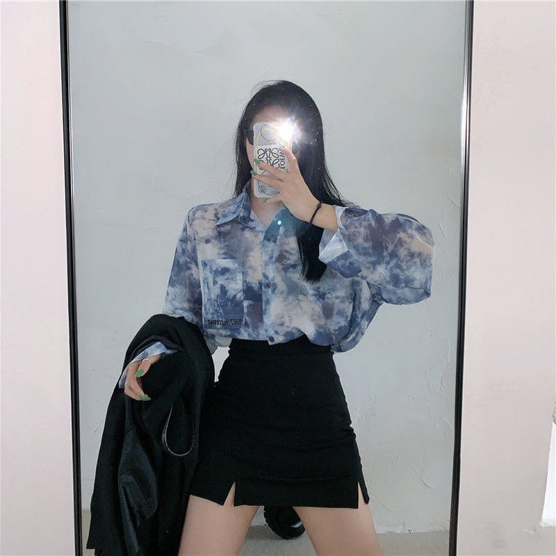 Shirts Women Fashion Tie Dye H – обзор и цена Embroidery Gothic