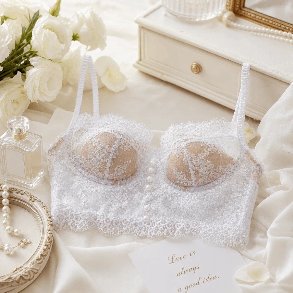 Flower Embroidery Lace Wireles – обзор и цена Embroidery Underwear