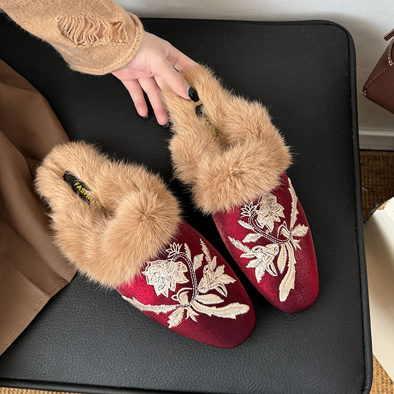 Large Size Women's Half Slippe – обзор и цена Embroidery Yes