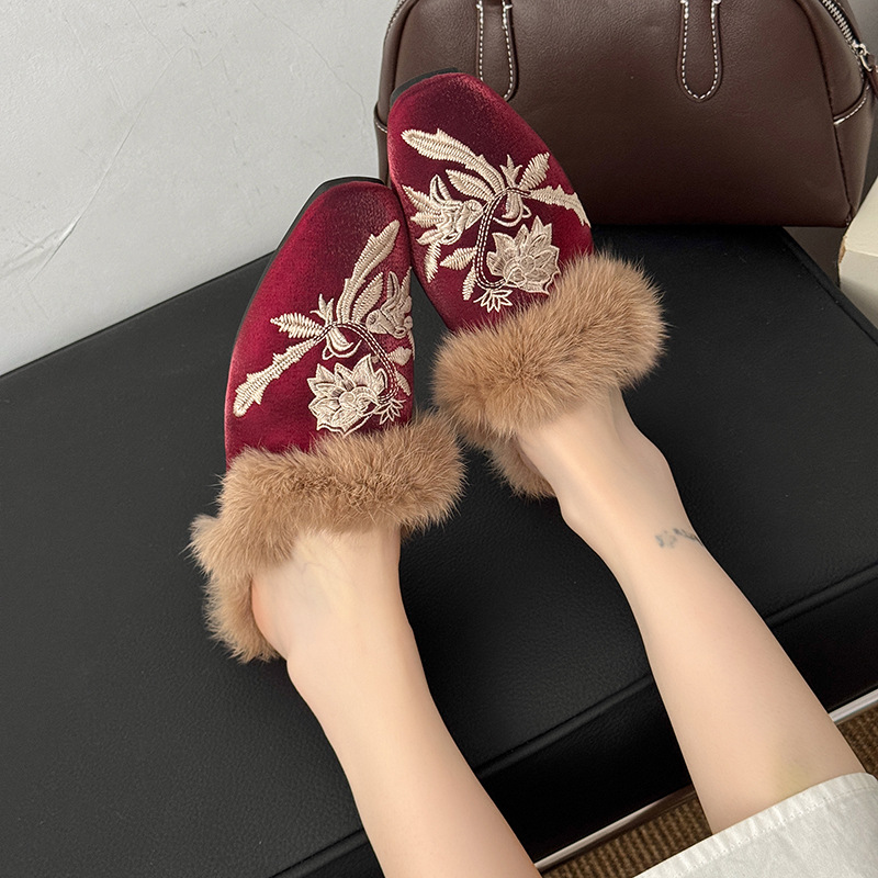 Large Size Women's Half Slippe – обзор и цена Embroidery Yes