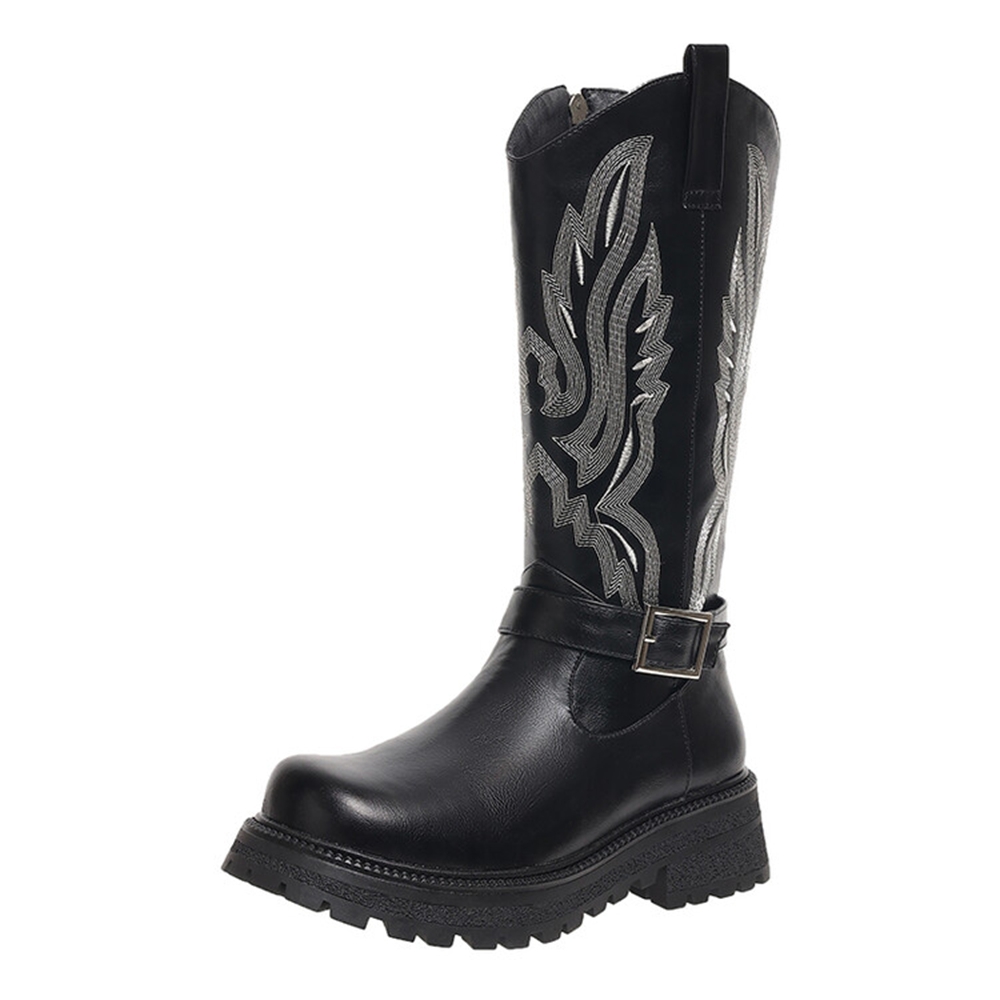 Women Knee High Boots Thick He – обзор и цена Embroidery Yes