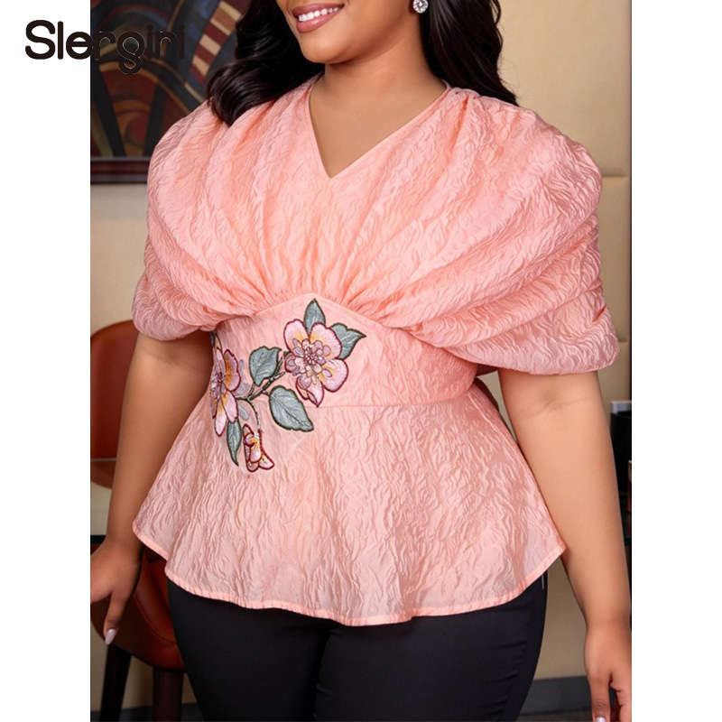 Slergiri Plus Size Floral Embr – обзор и цена Embroidery Shirt
