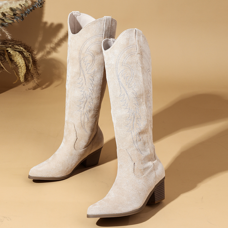Women's Pointed Toe Suede Embr – обзор и цена Embroidery Yes