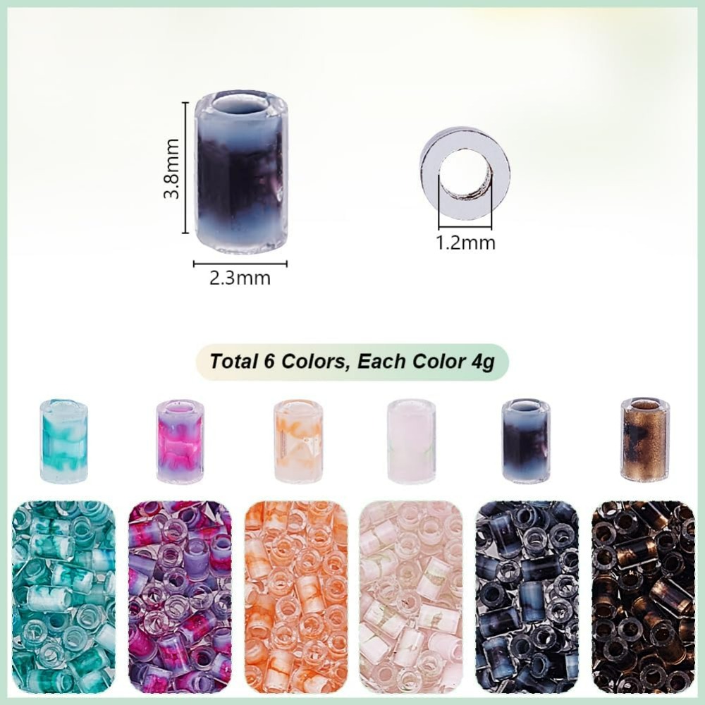 720pcs 6 Colors Tube Beads 24g – обзор и цена Embroidery Youtube