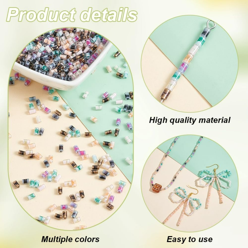 720pcs 6 Colors Tube Beads 24g – обзор и цена Embroidery Youtube