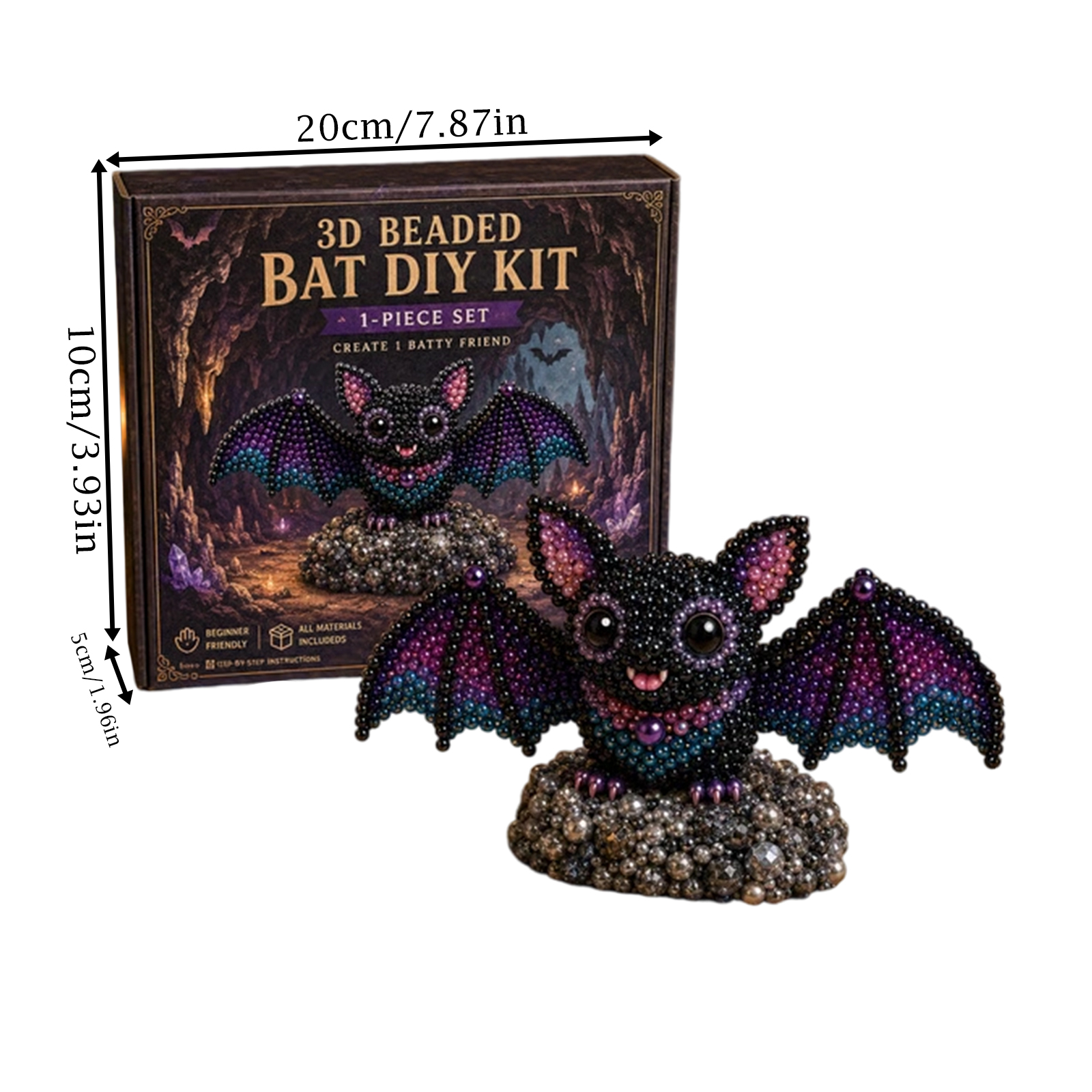 1/2/3/5Set 3D Beaded Bat Craft – обзор и цена Embroidery Youtube