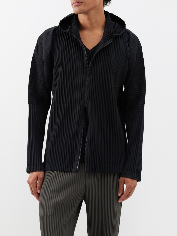 Miyake Pleated Men Zip-up Plis – обзор и цена Embroidery Zip Up Hoodie
