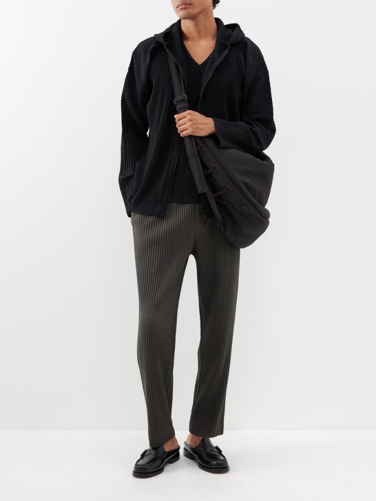 Miyake Pleated Men Zip-up Plis – обзор и цена Embroidery Zip Up Hoodie